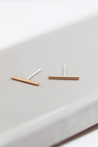 Bar Earrings - Gold 10 mm