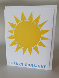 Thanks Sunshine note card