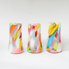 Load image into Gallery viewer, Glass Blown Multi-Color Crackle Glass
