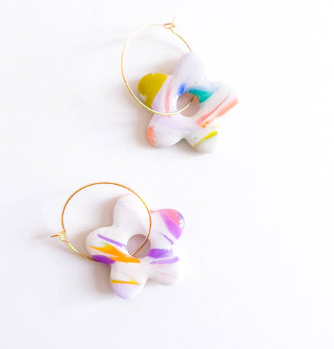Flower Hoops in Abstract Painting