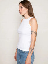 Load image into Gallery viewer, Hi Neck Tank - White
