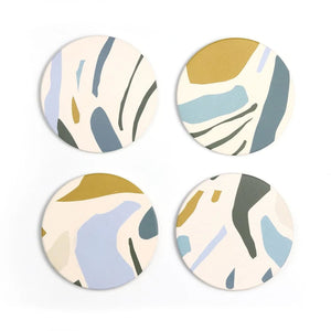Absorbent Ceramic Coasters - Tectonic