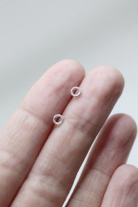 Tiny Loop Earrings - Silver
